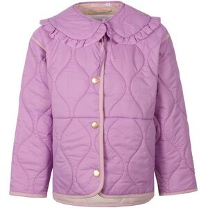 MOLO “Hailey” girls Quilted Lilac Jacket with Removable Ruffled Collar, size 12